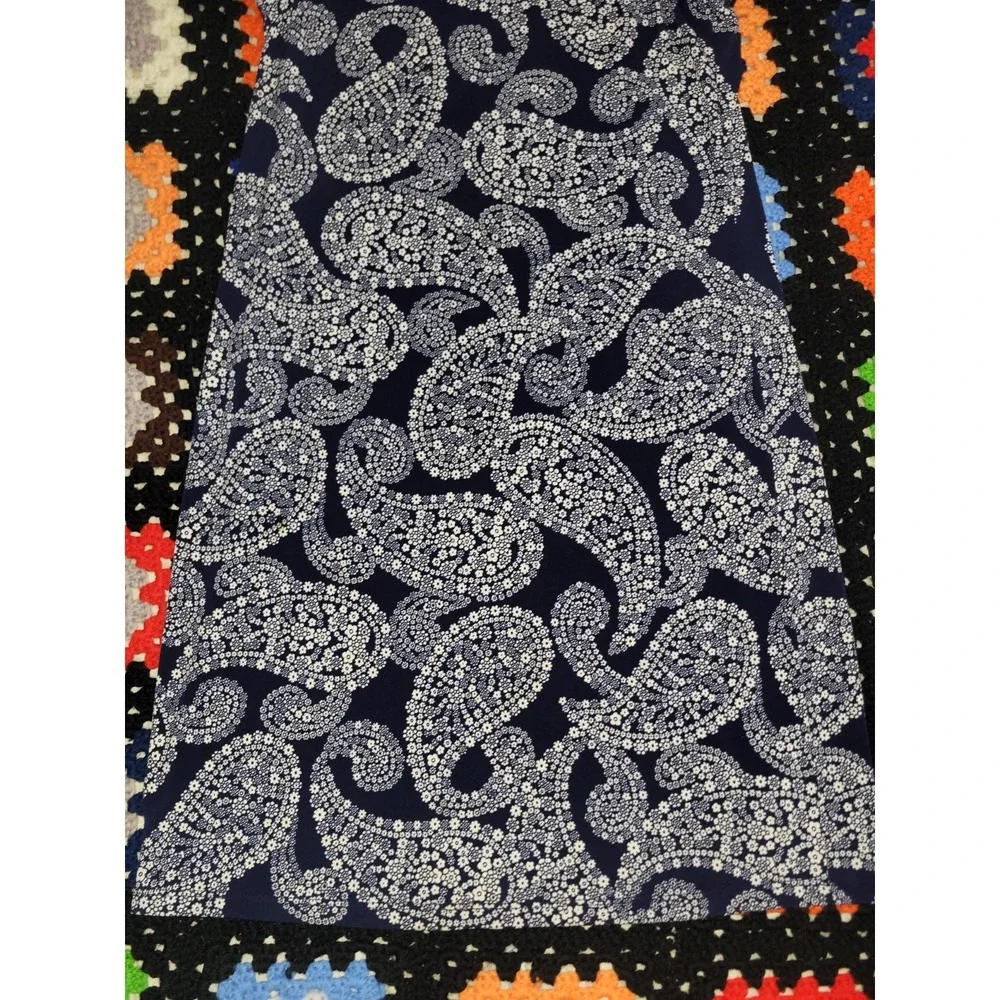 Michael Kors‎ Dress Blue Paisley Print Stretch Women's Extra Small 145